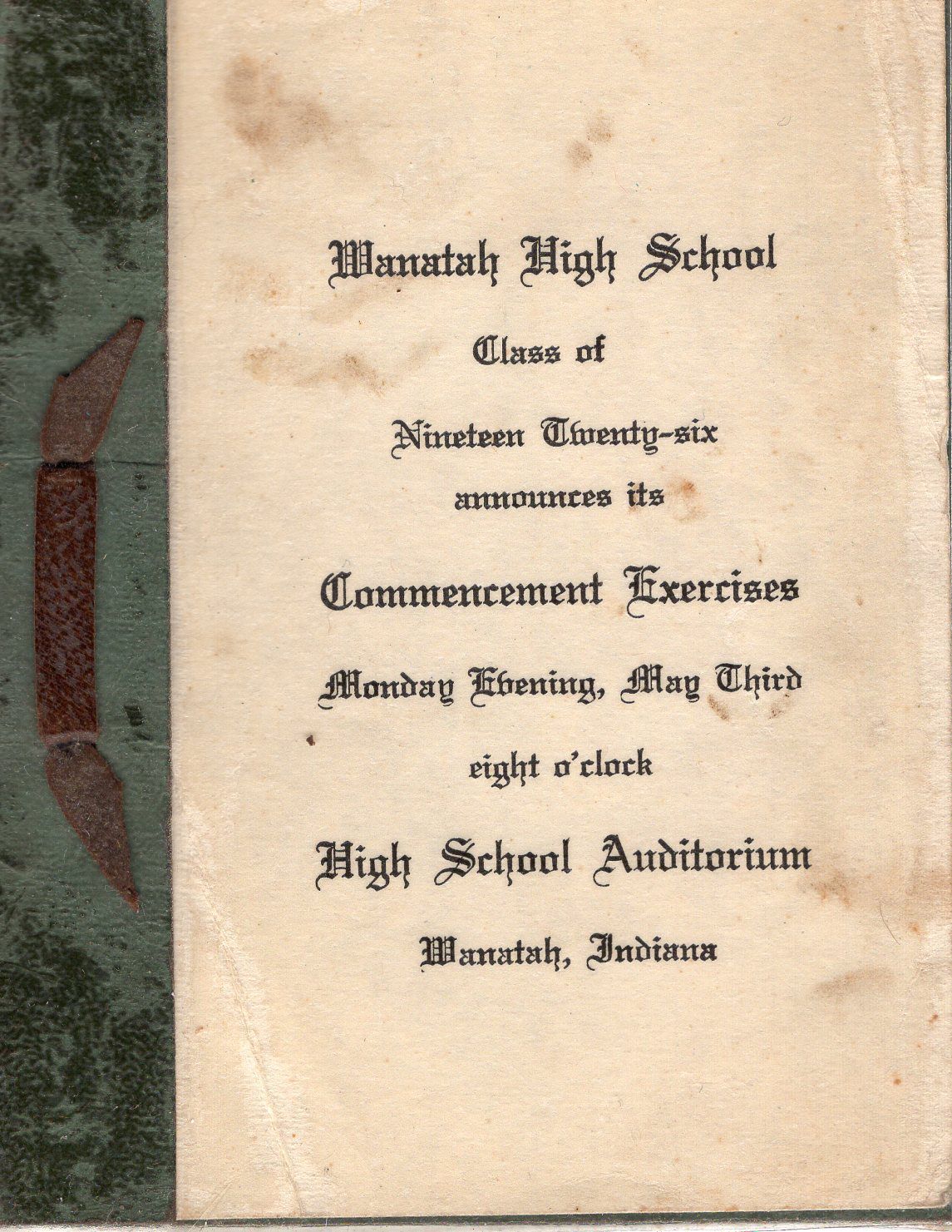High school commencement programs